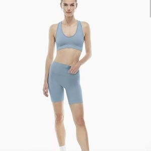 Tna hi rise biker short 7" sage green